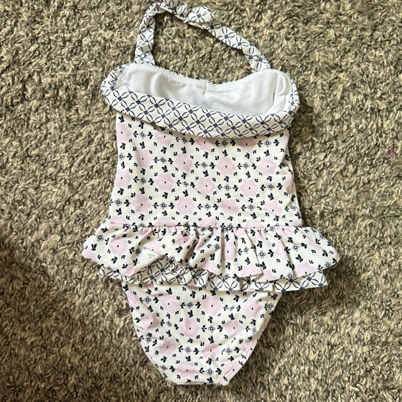 Janie and Jack Floral Halter Neck Swimsuit - Picture 2 of 8